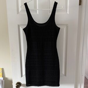 Garage Sleeveless Black Knit Bodycon Dress